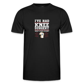 Knee Surgery - Men's Functional T-Shirt - black - Front - AI Model Male 178 dark (178cm)