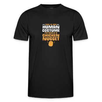 Nuggets de poulet - T-shirt sport Homme - noir - Devant - AI Model Male 178 dark (178cm)