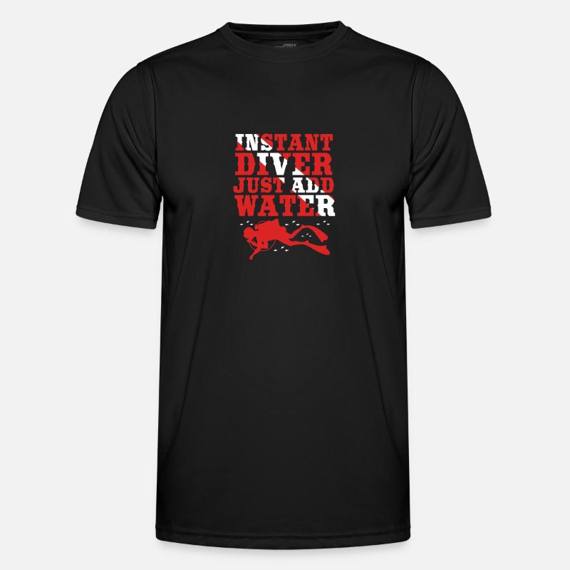 Tauchen - Männer Funktions-T-Shirt - Schwarz