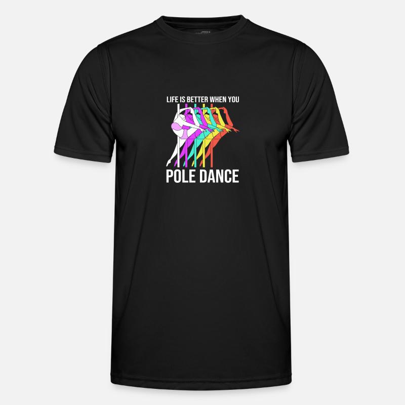 Pole Dance - Männer Funktions-T-Shirt - Schwarz