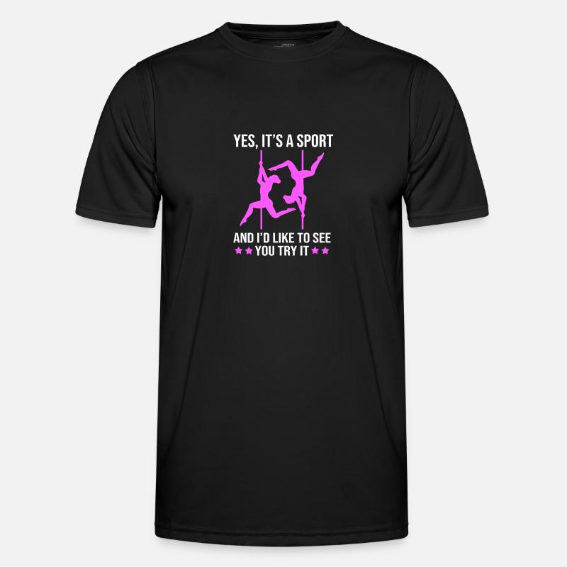 Pole Dance - Männer Funktions-T-Shirt - Schwarz