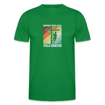 Pole Dance - T-shirt sport Homme - vert - Devant - AI Model Male 178 dark (178cm)