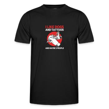 Tattoo Artist Tattoo Artist Tattooed Tattoo - Men's Functional T-Shirt - black - Front - AI Model Male 178 dark (178cm)