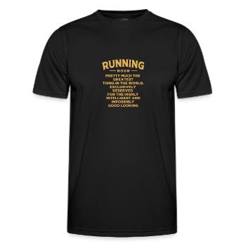 Marathon Marathon Runner - Men's Functional T-Shirt - black - Front - AI Model Male 178 dark (178cm)