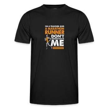 Marathon Marathon Runner - Men's Functional T-Shirt - black - Front - AI Model Male 178 dark (178cm)