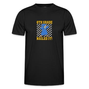 6. Klasse - Männer Funktions-T-Shirt - Schwarz - Vorne - AI Model Male 178 dark (178cm)