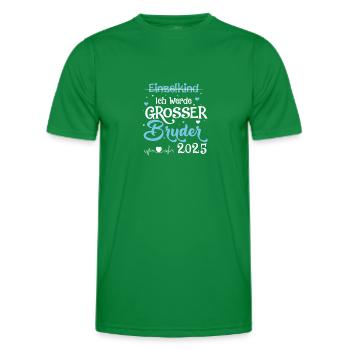 Großer Bruder 2025 Baby Schwangerschaft - Männer Funktions-T-Shirt - Kelly Green - Vorne - AI Model Male 178 dark (178cm)