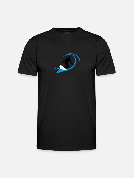 Surfer - Männer Funktions-T-Shirt - Schwarz