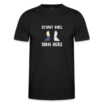 Gebrochenes Bein - Männer Funktions-T-Shirt - Schwarz - Vorne - AI Model Male 178 dark (178cm)