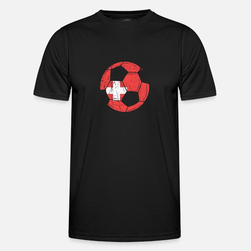 Schweiz Schweizer Schweizerdeutsch - Männer Funktions-T-Shirt - Schwarz