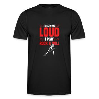 Rock n roll bruyant - T-shirt sport Homme - noir - Devant - AI Model Male 178 dark (178cm)