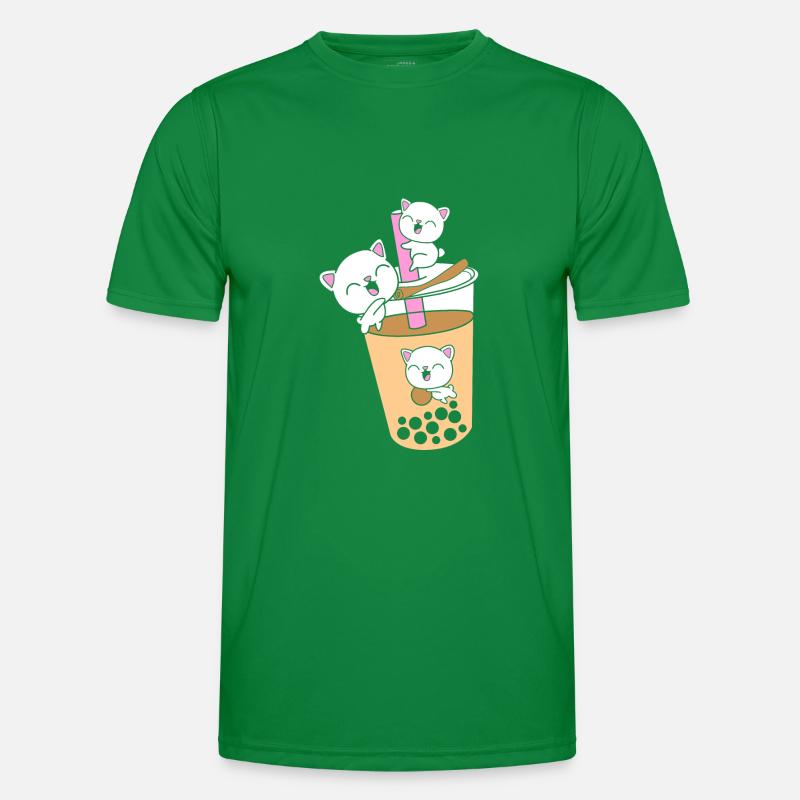 Boba Tea Bubble Tea Cat Kittens Men's Functional T-Shirt