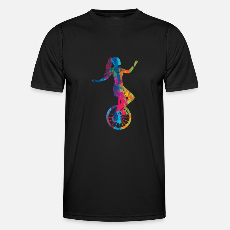 Einrad Einradfahrerin Einradfahrer Einradfahren - Männer Funktions-T-Shirt - Schwarz