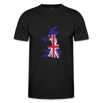 Großbritannien - Männer Funktions-T-Shirt - Schwarz - Vorne - AI Model Male 178 dark (178cm)