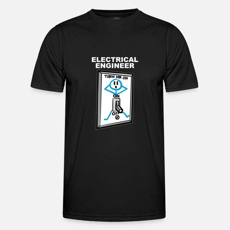 Electrical Engineer Humor - Men's Functional T-Shirt - black