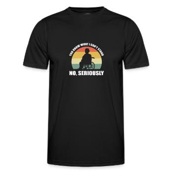 Rollstuhl - Männer Funktions-T-Shirt - Schwarz - Vorne - AI Model Male 178 dark (178cm)
