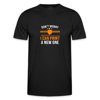 3D Druck Drucken Prototyp - Männer Funktions-T-Shirt - Schwarz - Vorne - AI Model Male 178 dark (178cm)