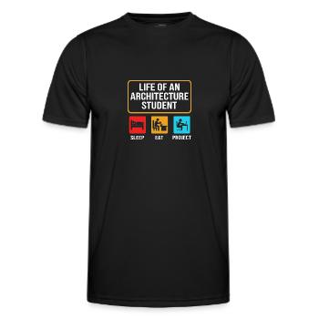 Architect Architecture - Men's Functional T-Shirt - black - Front - AI Model Male 178 dark (178cm)