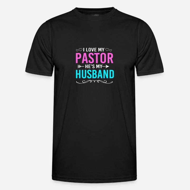 Pfarrer - Männer Funktions-T-Shirt - Schwarz