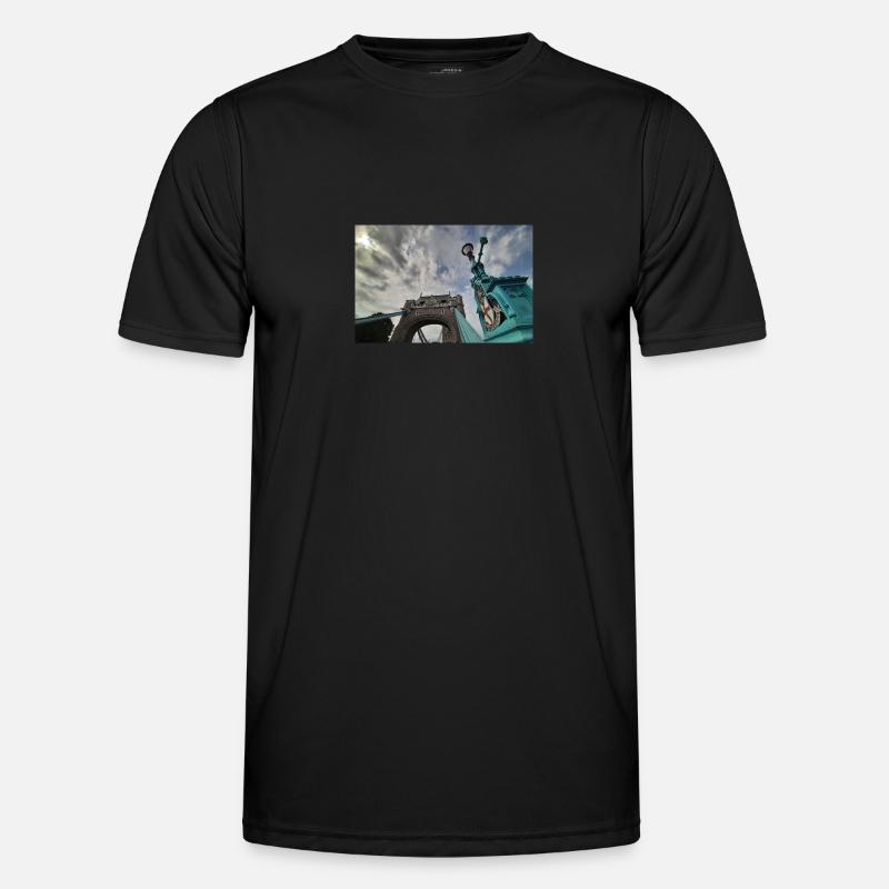 Tower bridge London with cloudy sky Men's Functional T-Shirt