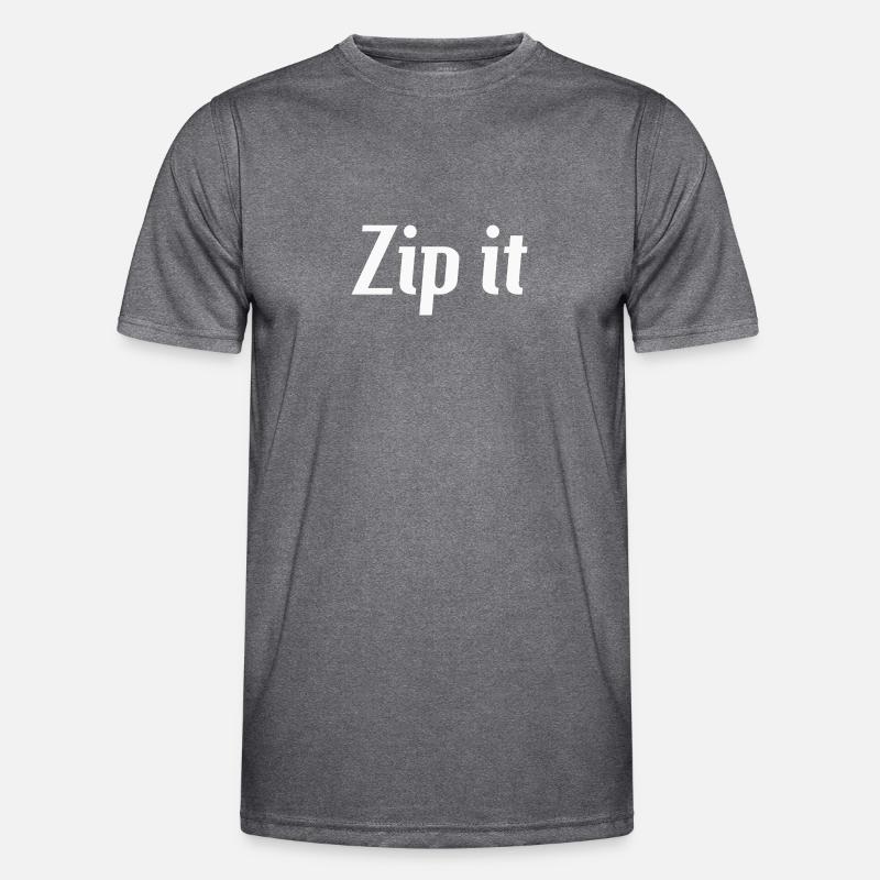 Silence Speaks Louder: Zip It Men's Functional T-Shirt