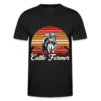 Schafzucht Landwirt Nutztier Schafe Geschenk - Männer Funktions-T-Shirt - Schwarz - Vorne - AI Model Male 178 dark (178cm)