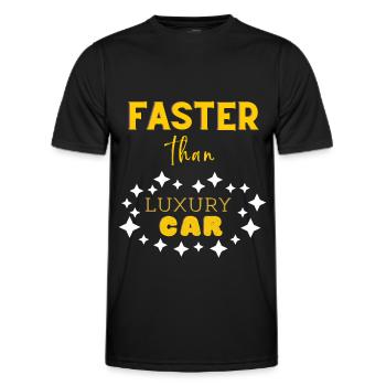 plus rapide que les voitures de luxe - T-shirt sport Homme - noir - Devant - AI Model Male 178 dark (178cm)
