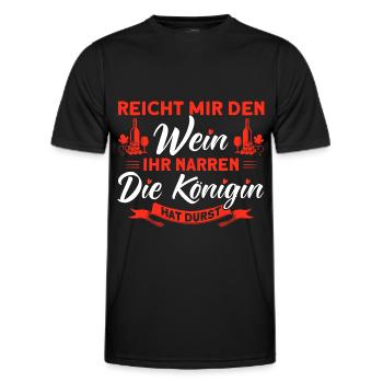 Wein Weinliebhaber Weintrinker Weinfest Geschenk - Männer Funktions-T-Shirt - Schwarz - Vorne - AI Model Male 178 dark (178cm)