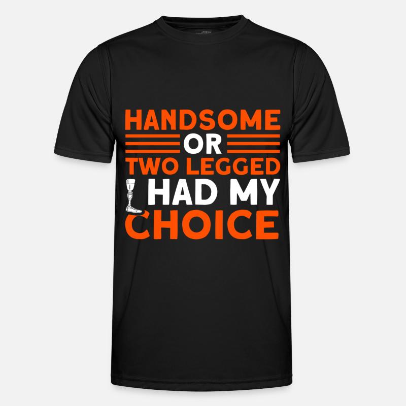 Handicap Amputierter Amputation Beinprothese - Männer Funktions-T-Shirt - Schwarz