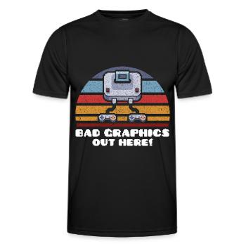 Zocken Gamer Retro Gamer Videospiele Geschenk - Männer Funktions-T-Shirt - Schwarz - Vorne - AI Model Male 178 dark (178cm)