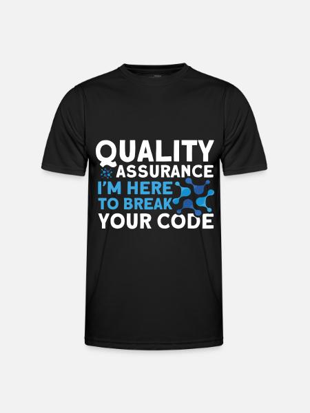QA Engineer QA Tester Software Tester - Men's Functional T-Shirt - black