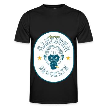 Brooklyn Gangsters - T-shirt sport Homme - noir - Devant - AI Model Male 178 dark (178cm)