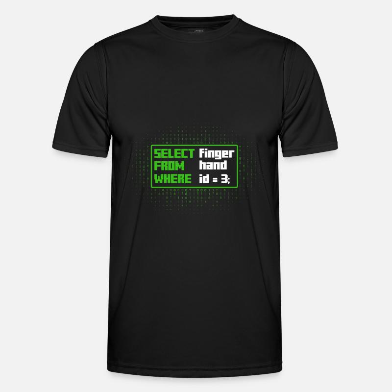 SELECT finger FROM hand Software-Entwickler - Männer Funktions-T-Shirt - Schwarz