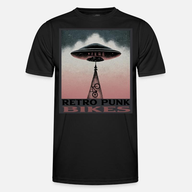 Fahrrad - Männer Funktions-T-Shirt - Schwarz