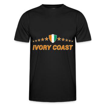 Ivory Coast - Men's Functional T-Shirt - black - Front - AI Model Male 178 dark (178cm)