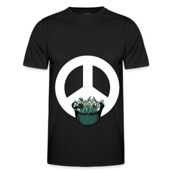 Soldier Soldiers Army Peace Symbol Snowdrops - Men's Functional T-Shirt - black - Front - AI Model Male 178 dark (178cm)