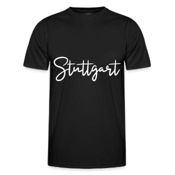 Stuttgart - Männer Funktions-T-Shirt - Schwarz - Vorne - AI Model Male 178 dark (178cm)