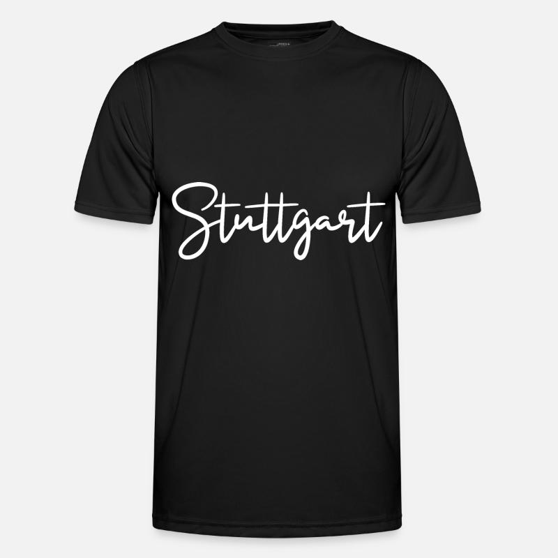 Stuttgart - Männer Funktions-T-Shirt - Schwarz