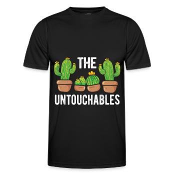 Cactus The Untouchable Succulents Cactus - Men's Functional T-Shirt - black - Front - AI Model Male 178 dark (178cm)