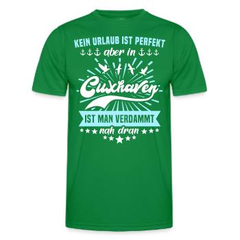 Cuxhaven Sprüche Cuxhavener Urlaub - Männer Funktions-T-Shirt - Kelly Green - Vorne - AI Model Male 178 dark (178cm)