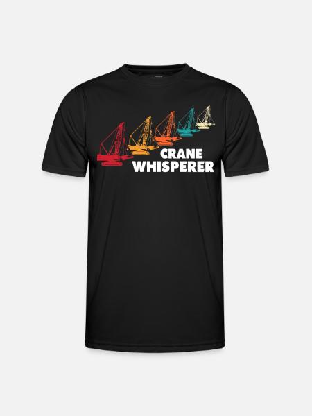 Kranfører Kran Kranfører Bæltekran - Funktionsshirt til herrer - sort