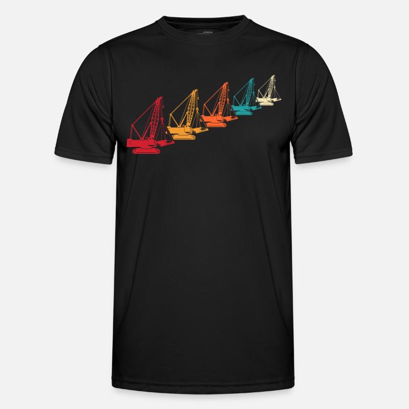 Kranführer Kran Kranfahrer Männer Funktions-T-Shirt