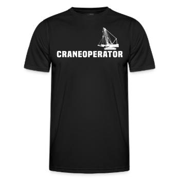 Crane Operator Crane Crane Driver - Men's Functional T-Shirt - black - Front - AI Model Male 178 dark (178cm)