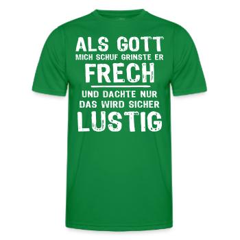 Gott Schuf Grinste - Männer Funktions-T-Shirt - Kelly Green - Vorne - AI Model Male 178 dark (178cm)