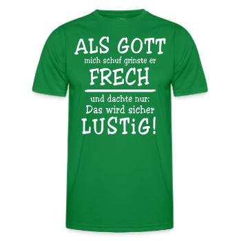 Gott Schuf Grinste - Männer Funktions-T-Shirt - Kelly Green - Vorne - AI Model Male 178 dark (178cm)