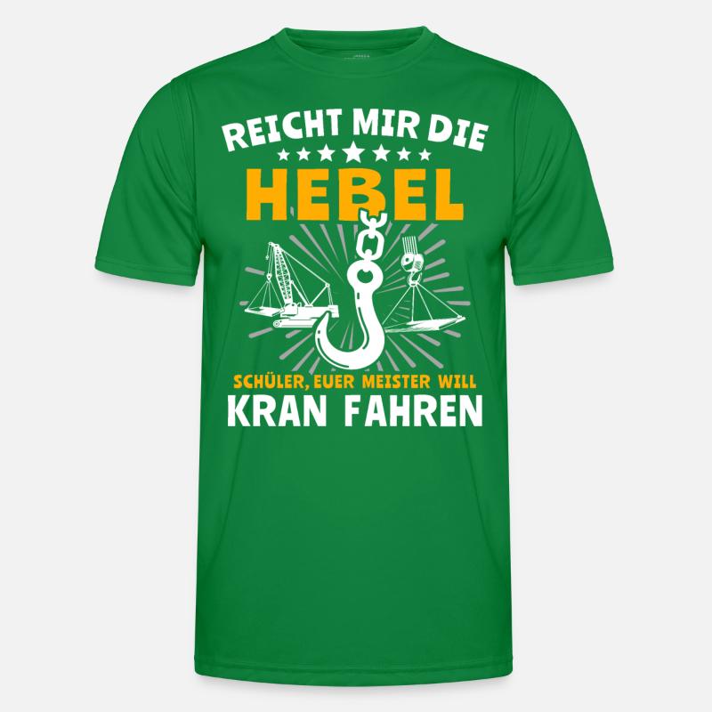 Kranführer Kran Kranfahrer Männer Funktions-T-Shirt