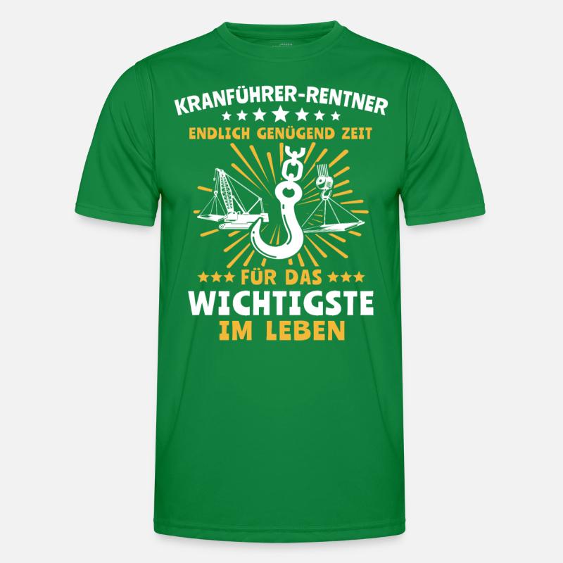 Kranführer Kran Kranfahrer Männer Funktions-T-Shirt