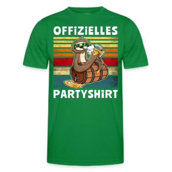 Bier Faultier Trinksprüche - Männer Funktions-T-Shirt - Kelly Green - Vorne - AI Model Male 178 dark (178cm)