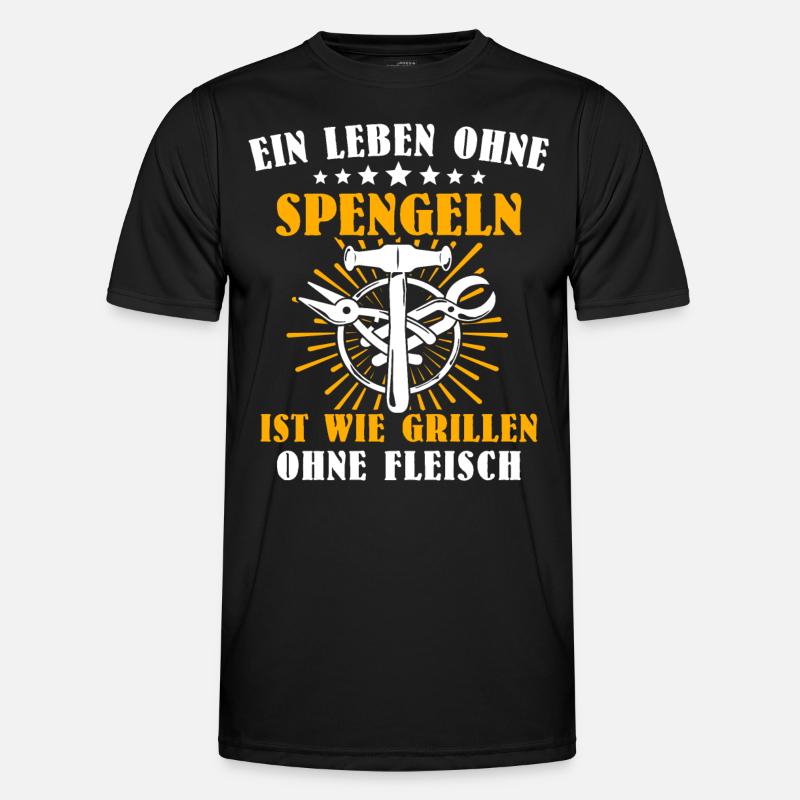Spengler Grillen Bauspengler - Männer Funktions-T-Shirt - Schwarz