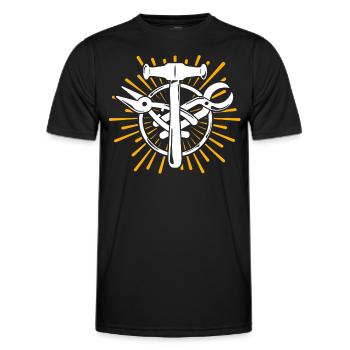 Signe de guilde Spengler Bauspengler - T-shirt sport Homme - noir - Devant - AI Model Male 178 dark (178cm)